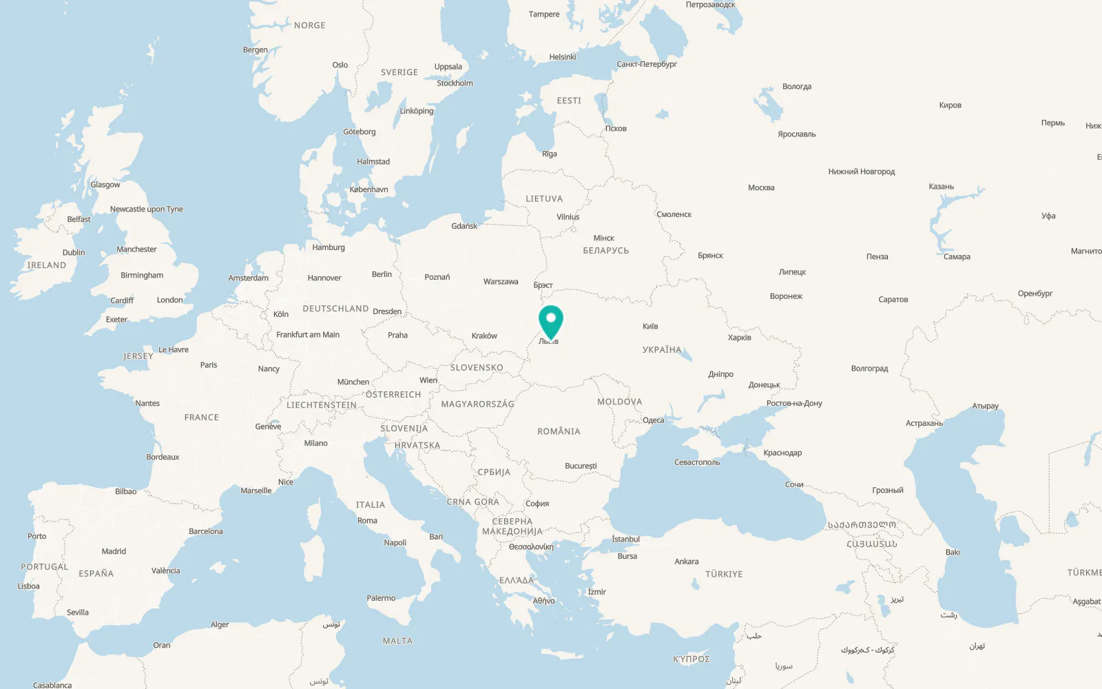 Map of Stare Selo