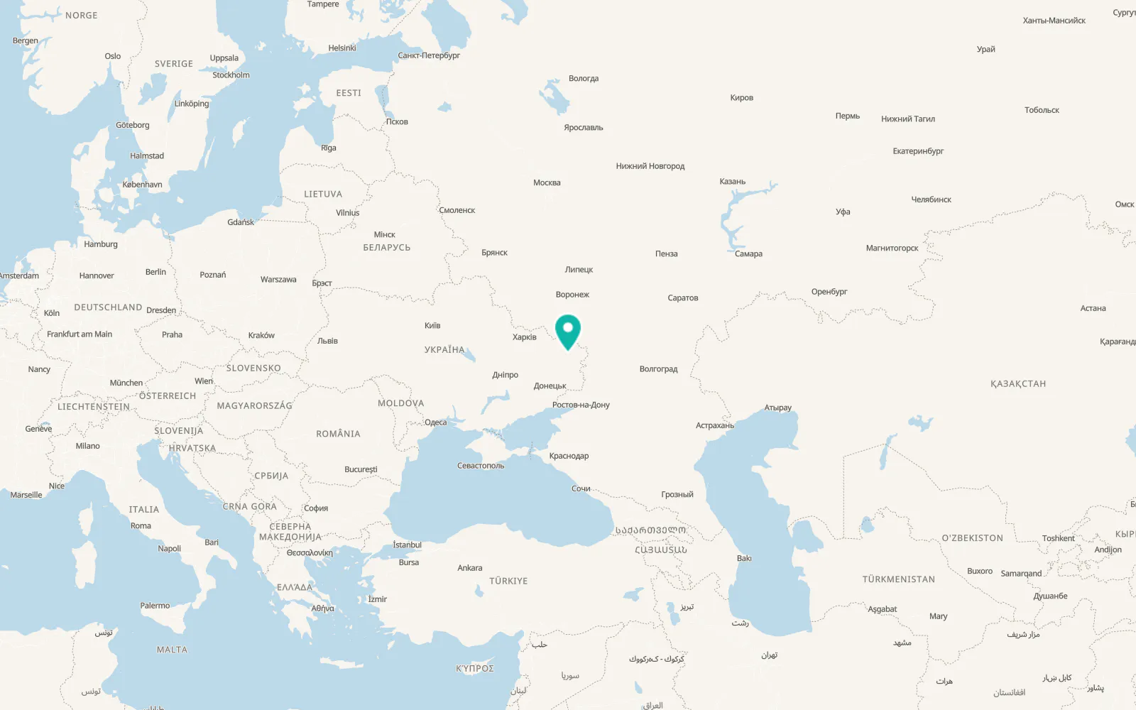 Map of Starobilsk