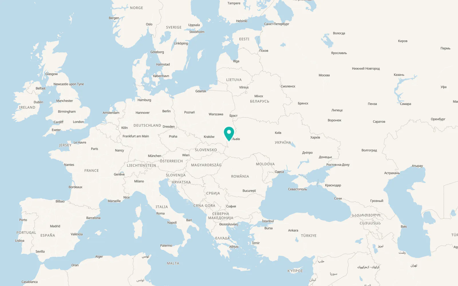 Map of Staryi Sambir