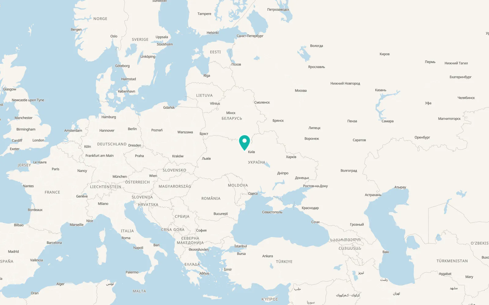Map of Stavyshche