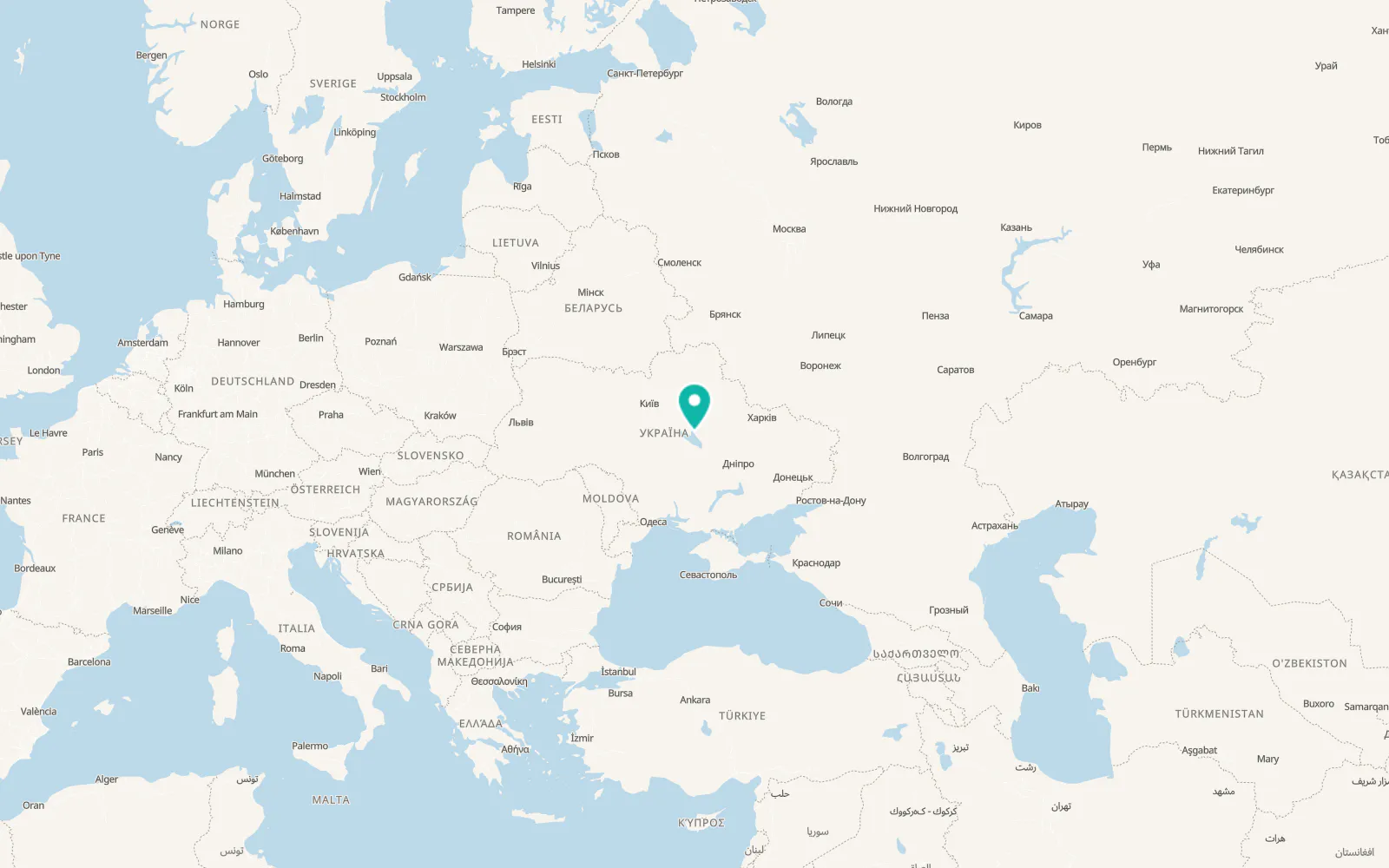 Map of Sviatylivka