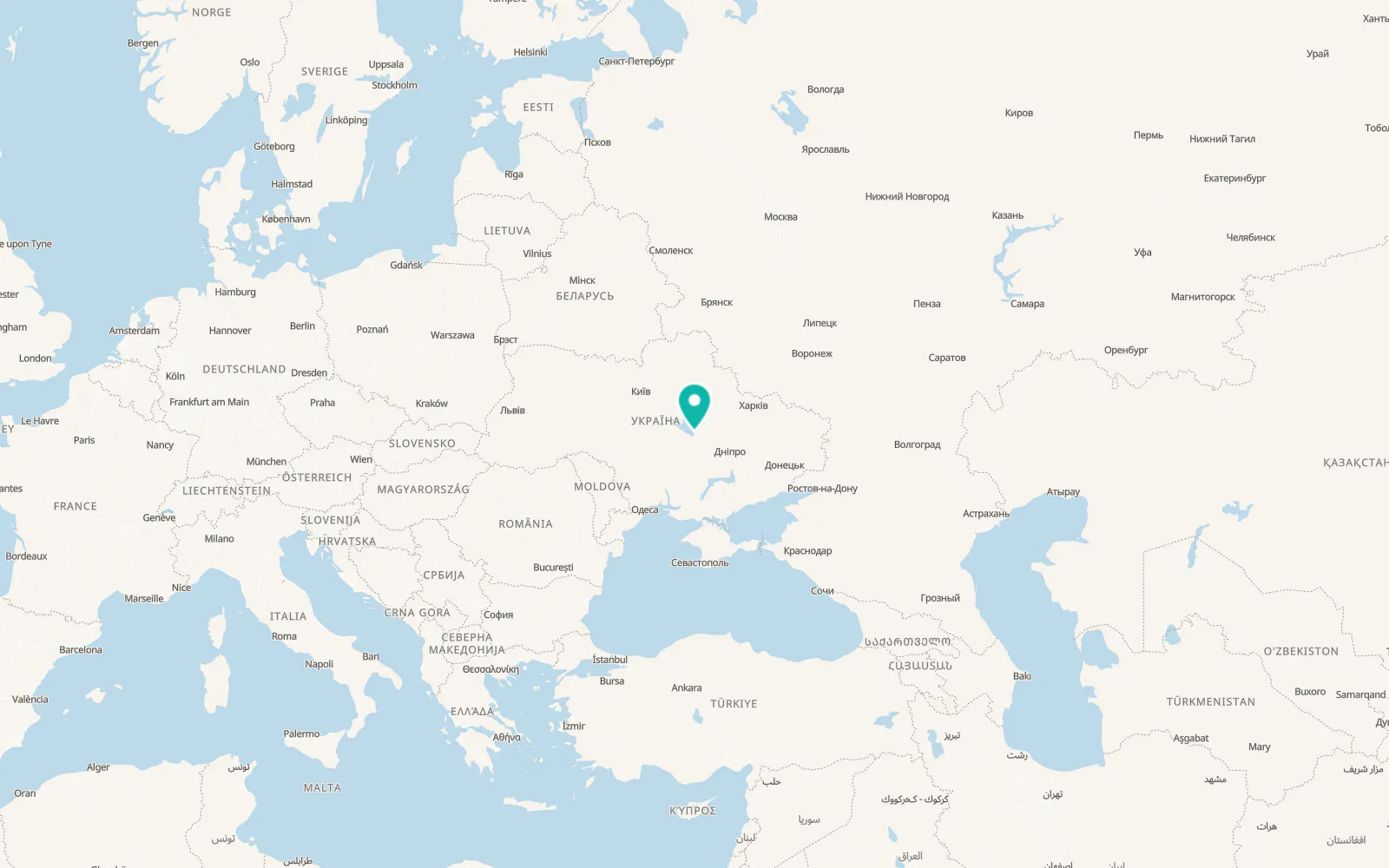 Map of Svitlovodsk