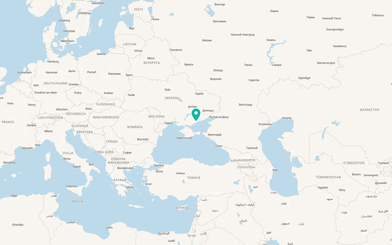 Map of Svyatotroyitske