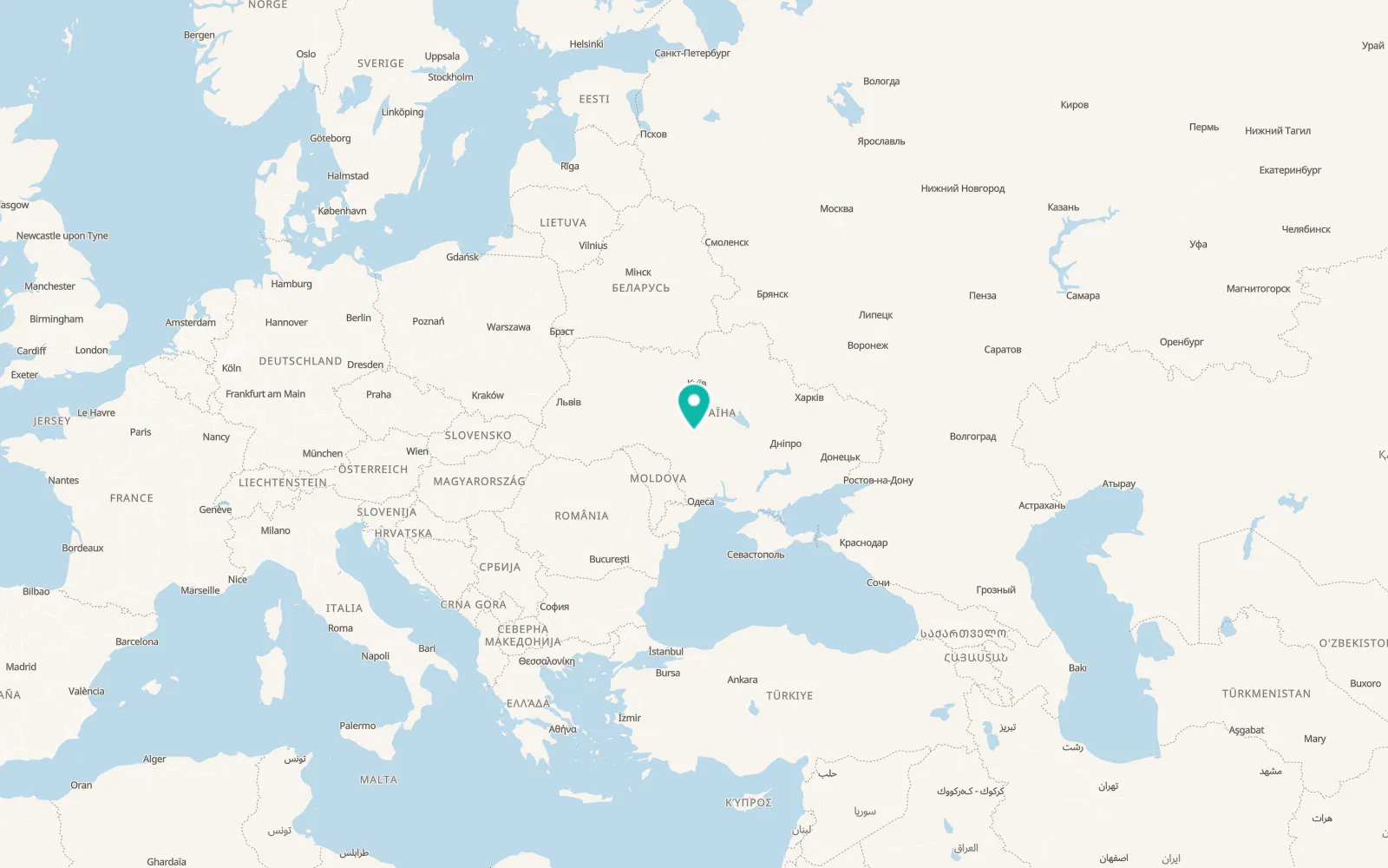 Map of Tanske
