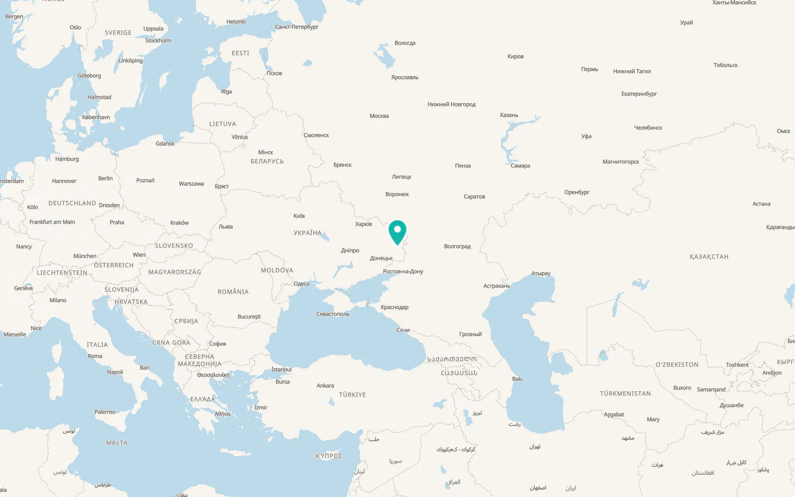 Map of Teplychne