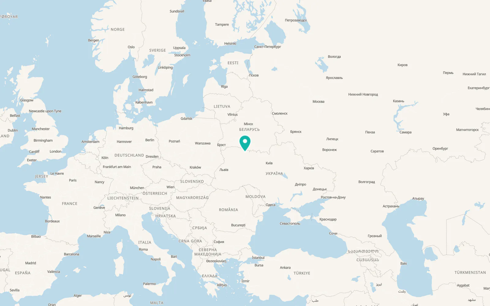Map of Tomashhorod