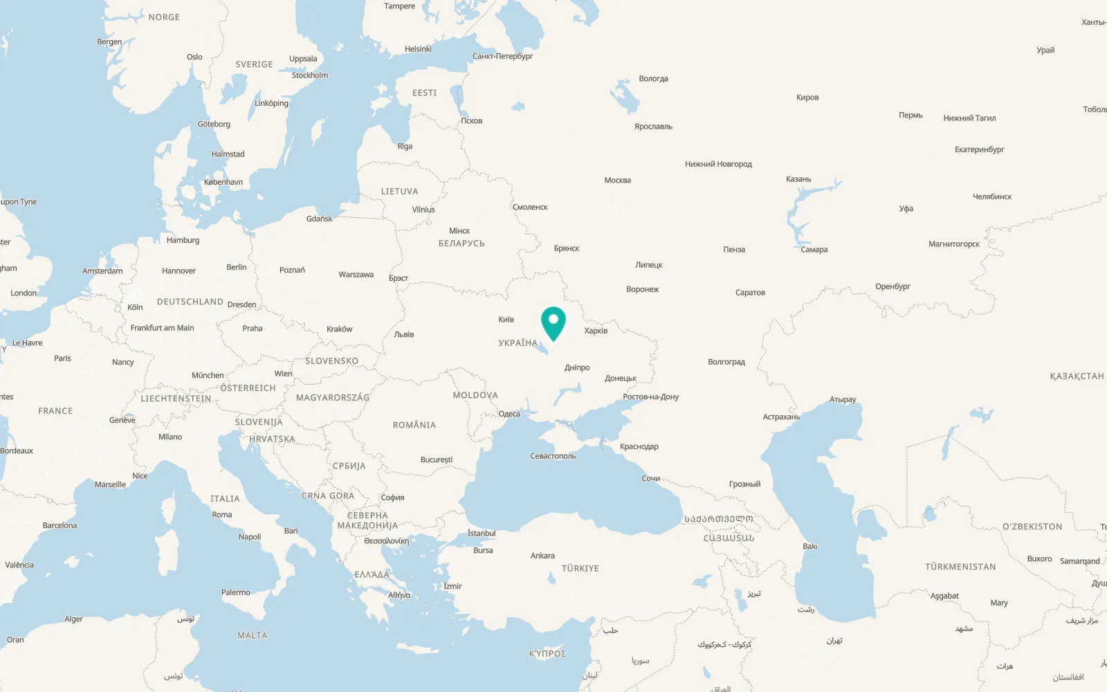 Map of Troitske