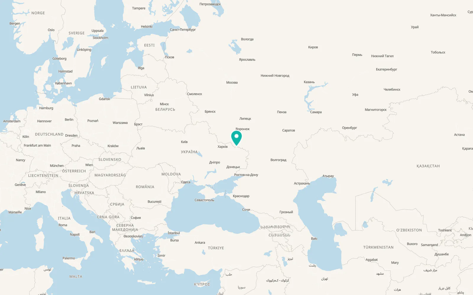 Map of Troitske