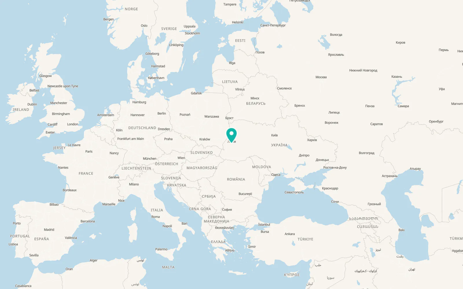 Map of Trostianets