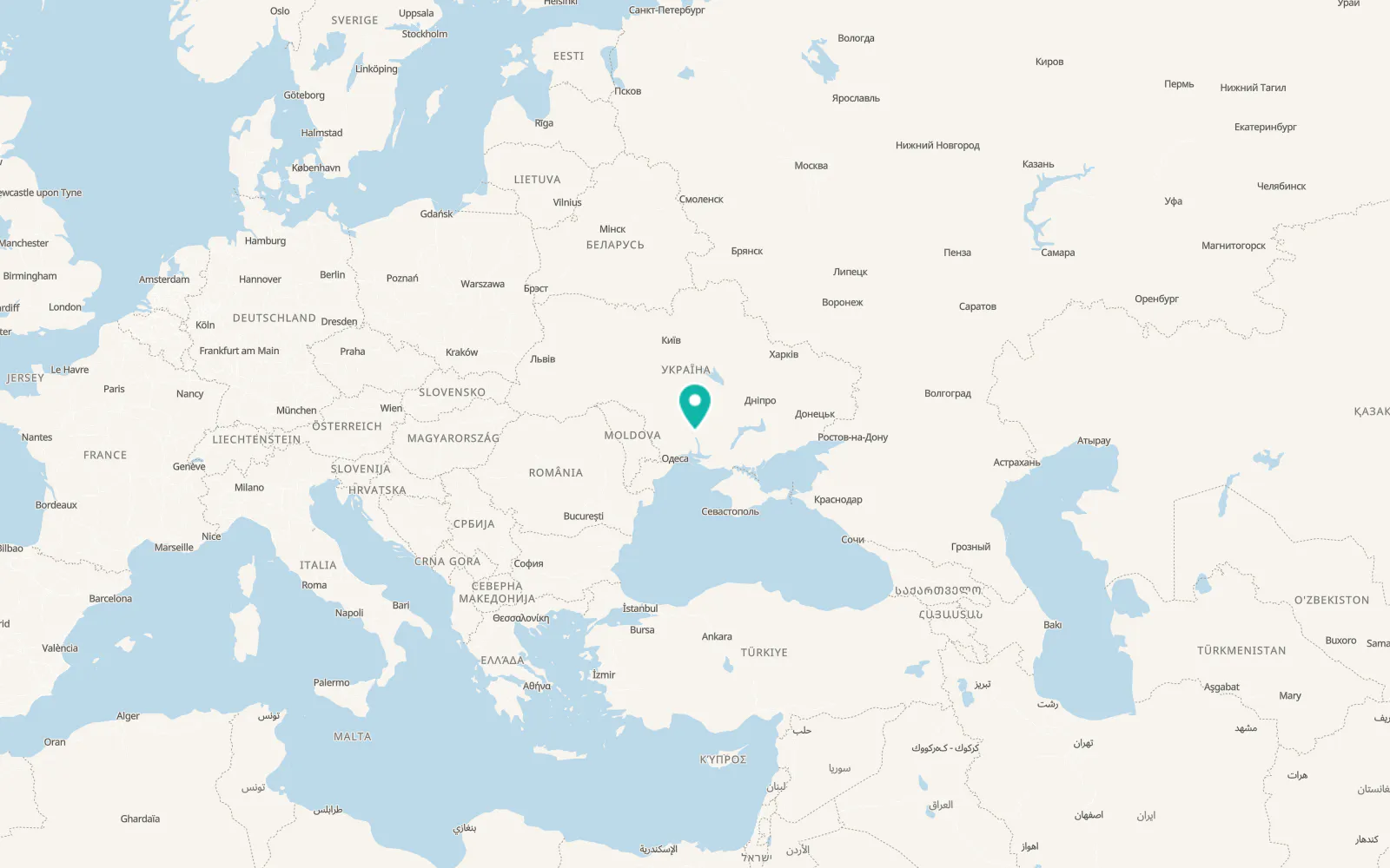 Map of Troyitske
