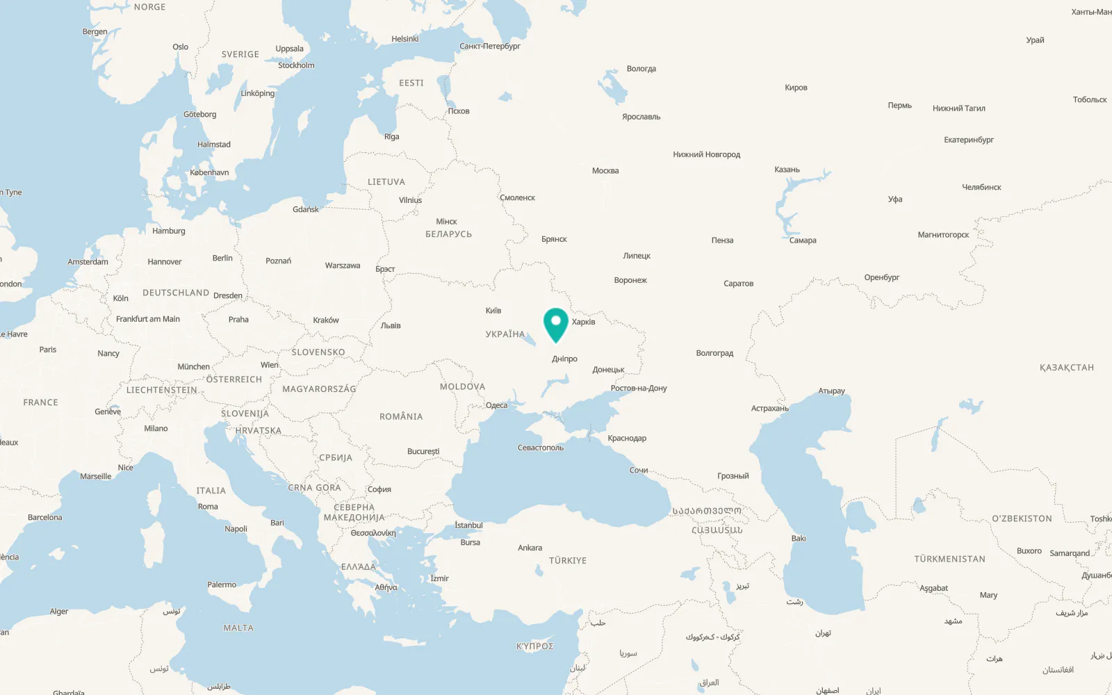 Map of Tsarychanka