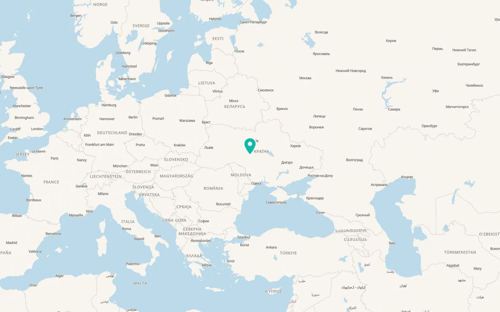 Map of Tsybuliv