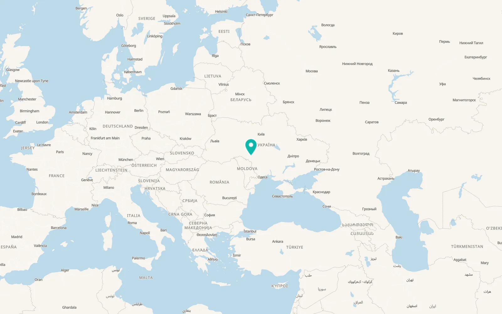 Map of Tsybulivka