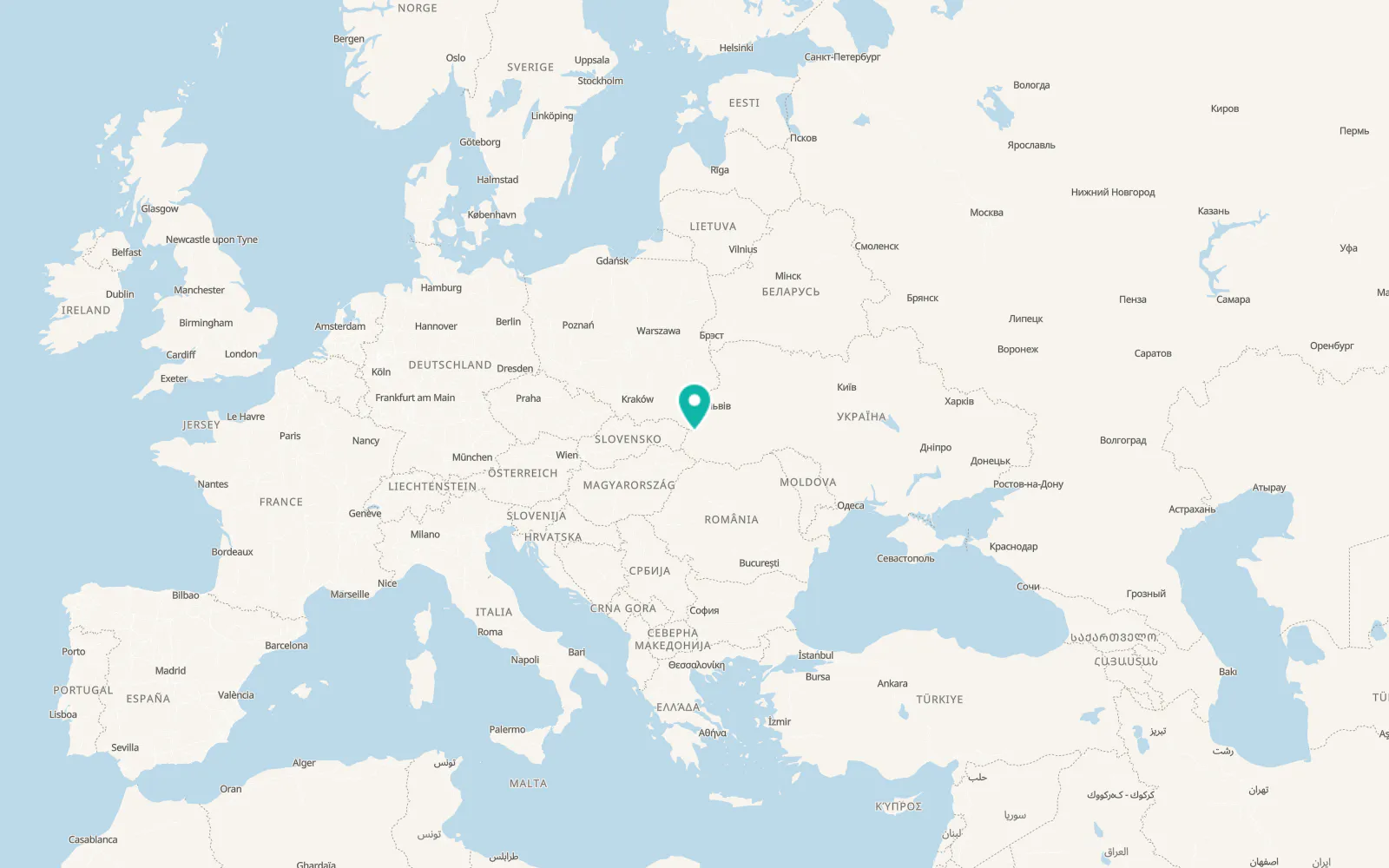 Map of Tykhyi
