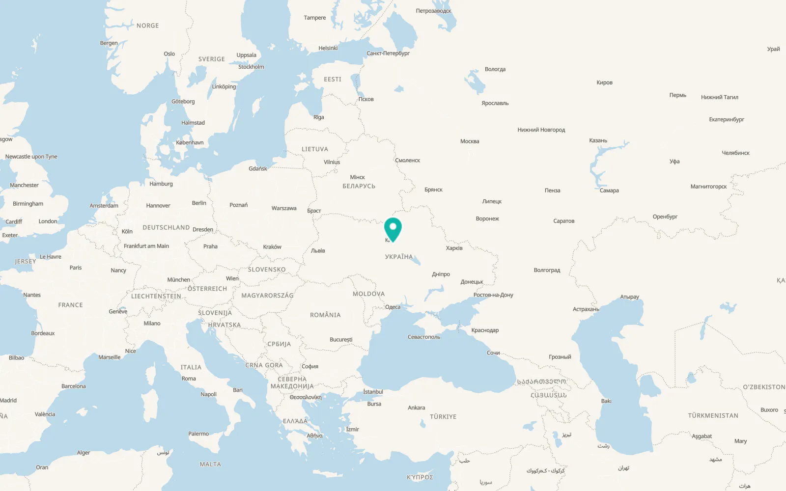 Map of Ukrayinka