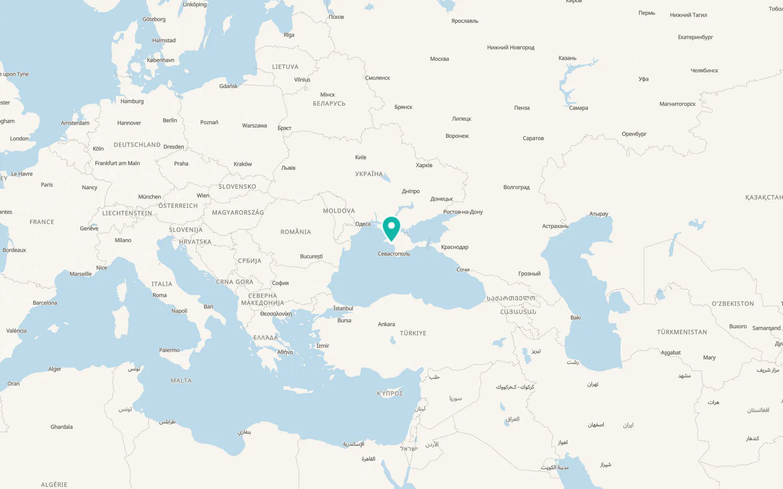 Map of Uyutnoye