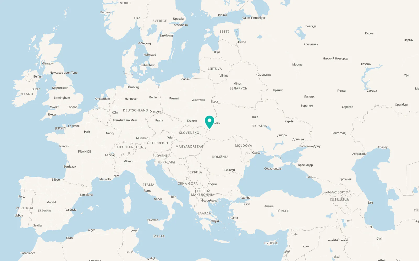 Map of Uzhok