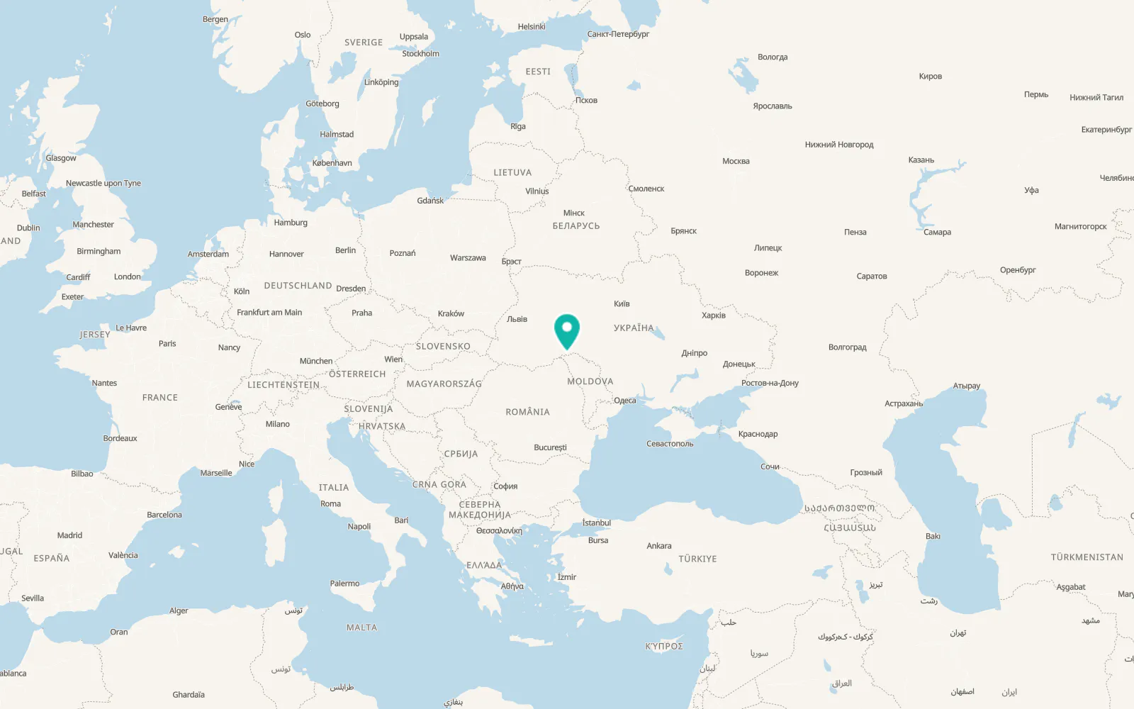 Map of Vashkivtsi