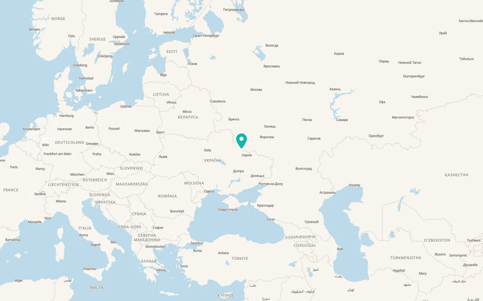 Map of Velyka Pysarivka