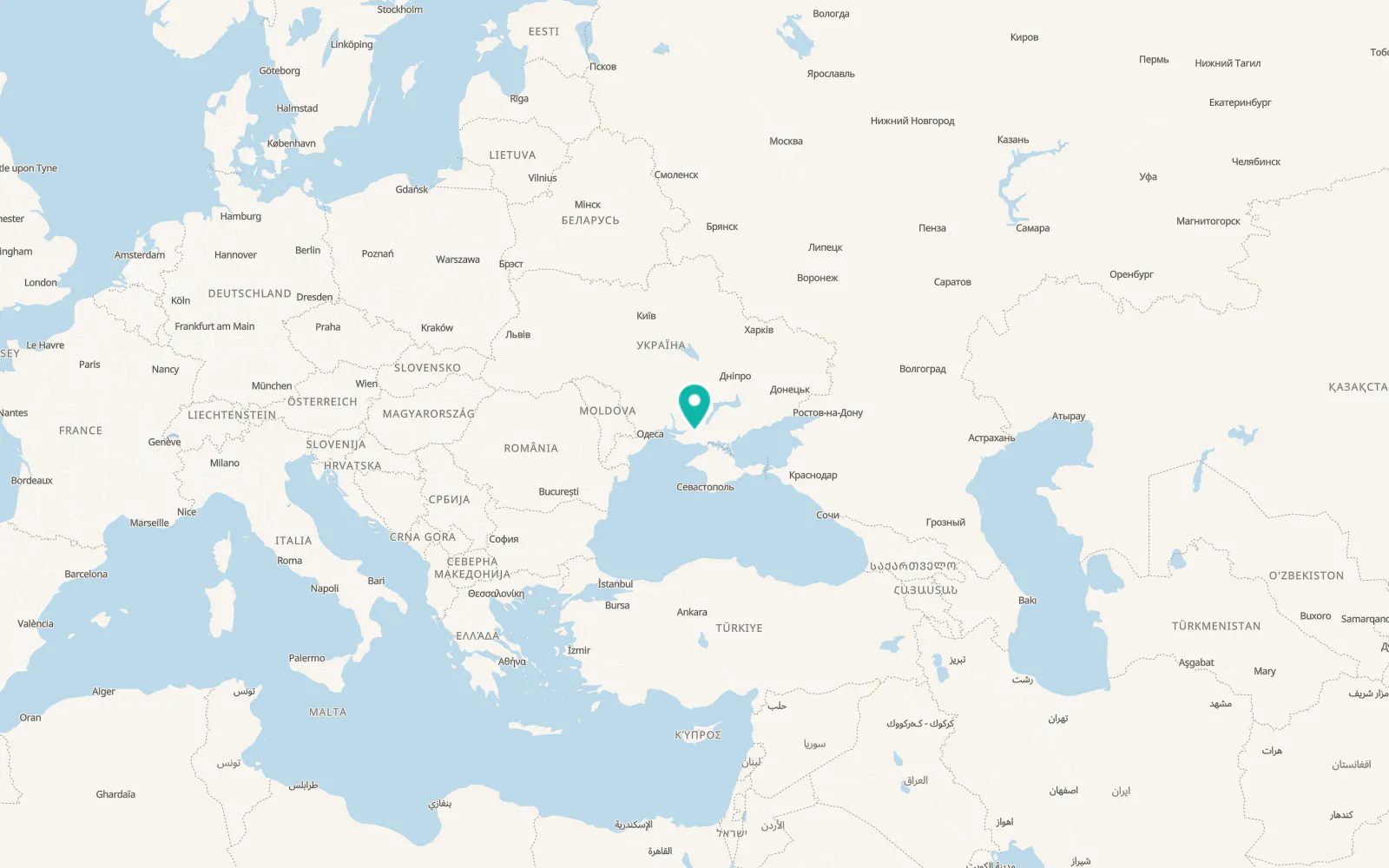 Map of Velyki Kopani