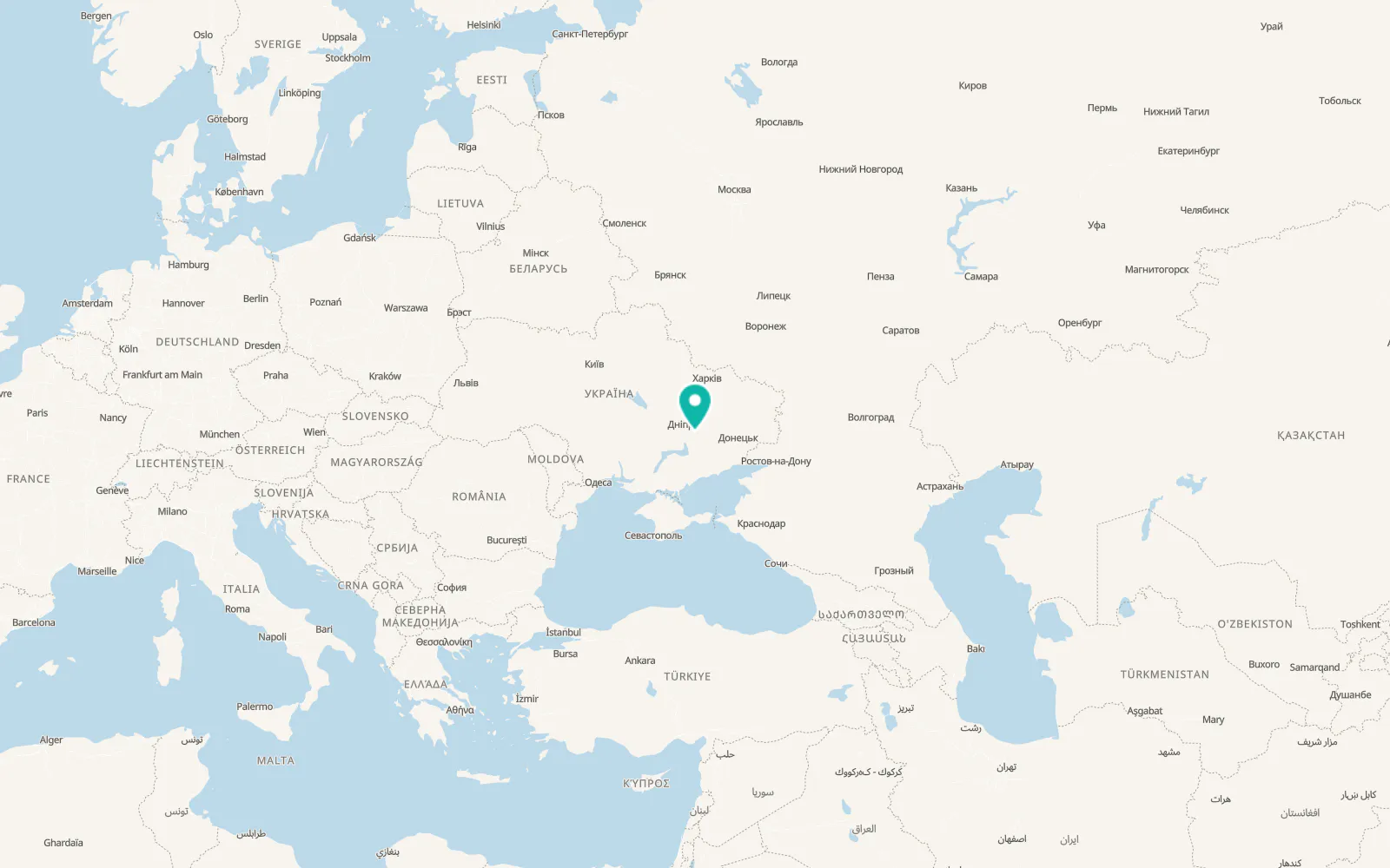 Map of Velykomykhailivka