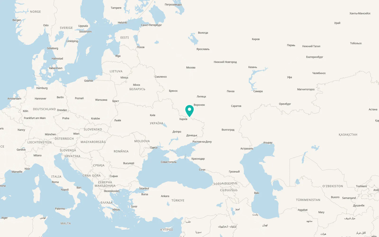 Map of Velykyi Burluk
