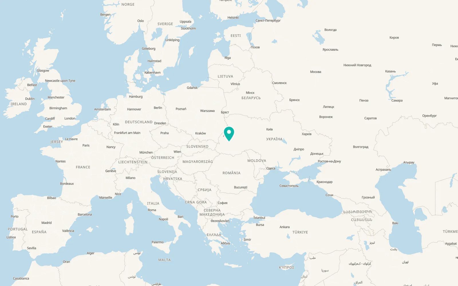 Map of Verkhnia