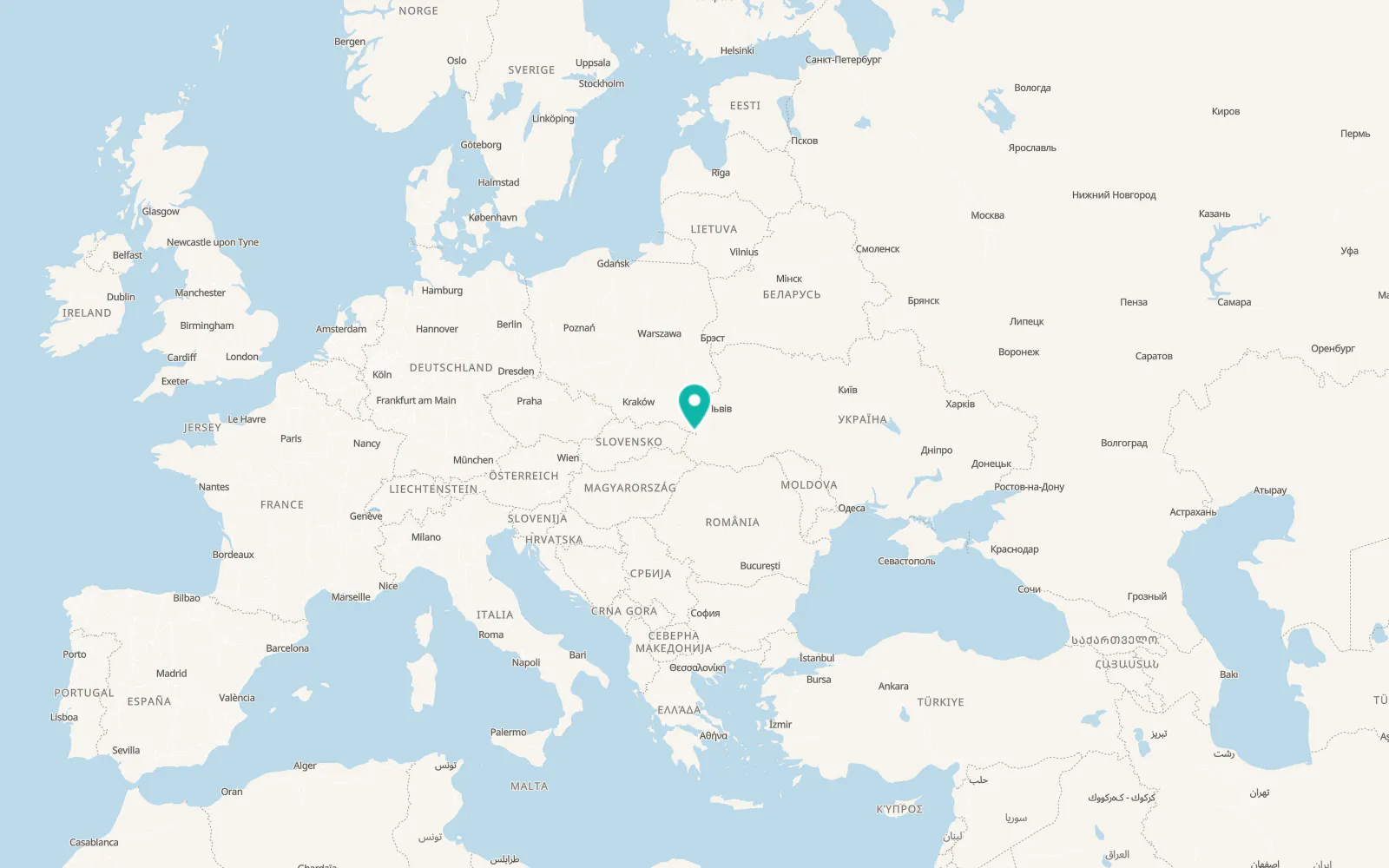Map of Verkhovyna-Bystra