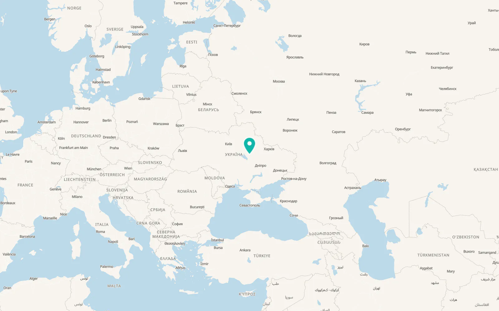 Map of Vesela Dolyna