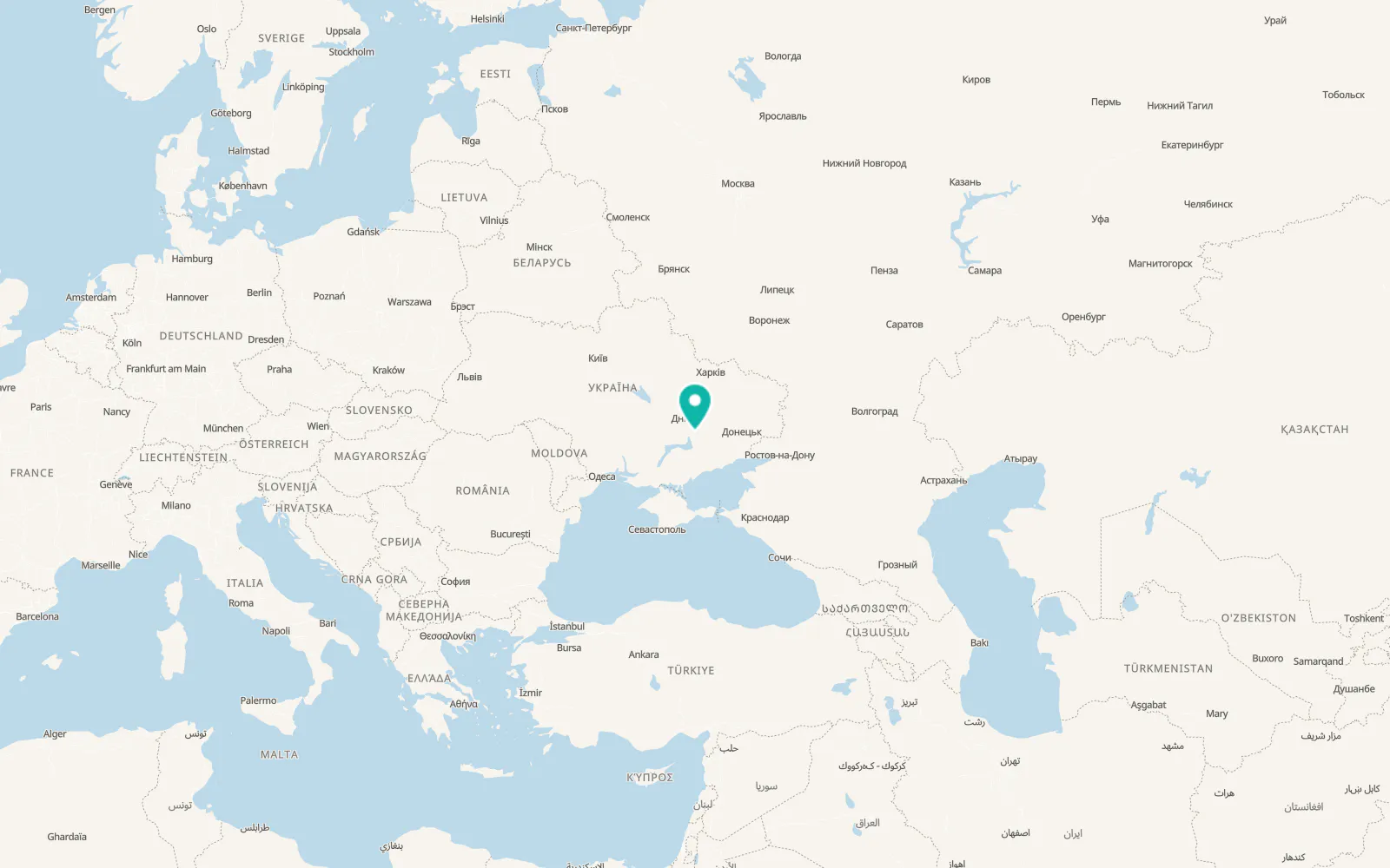 Map of Vilnyansk