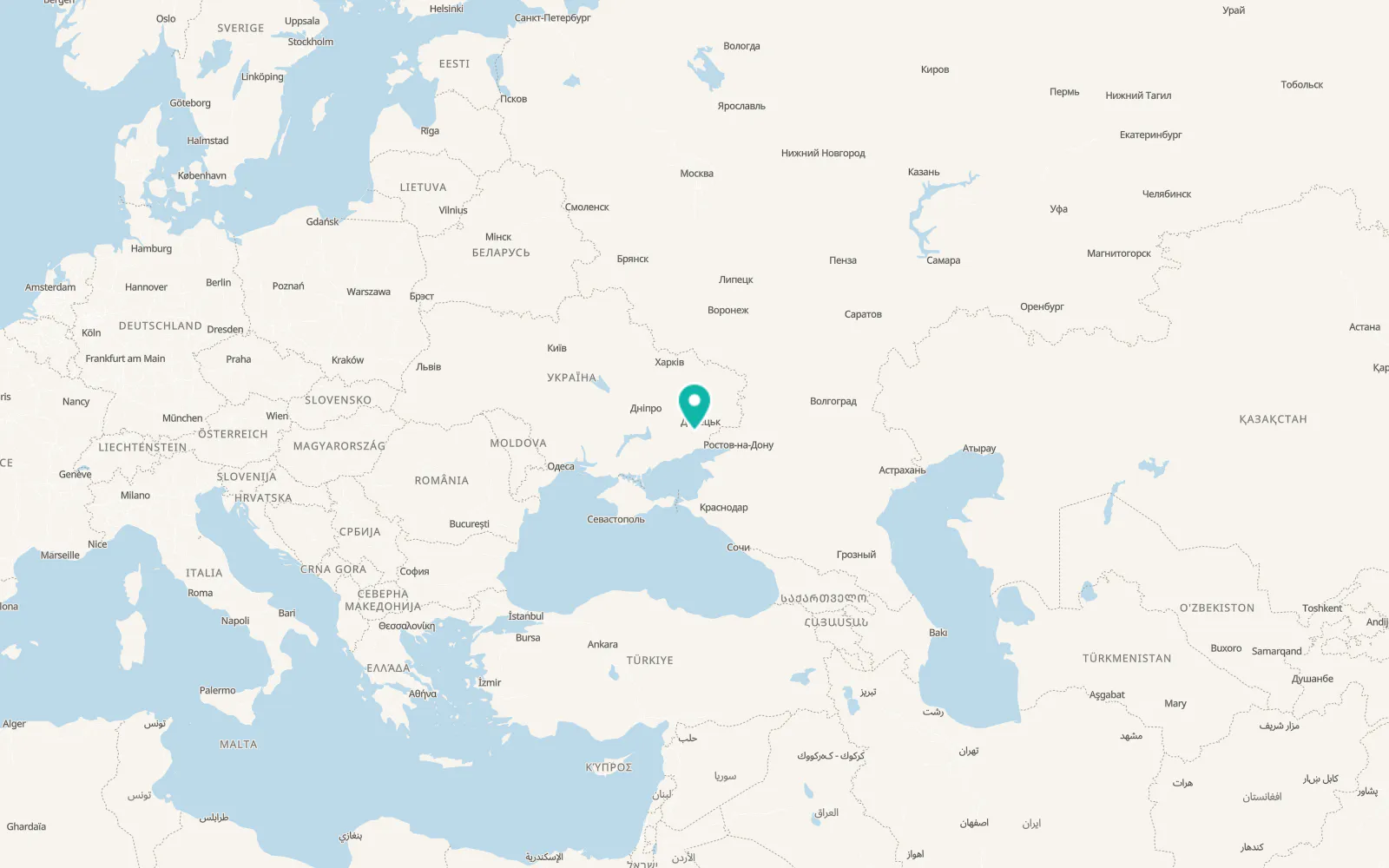 Map of Volnovakha