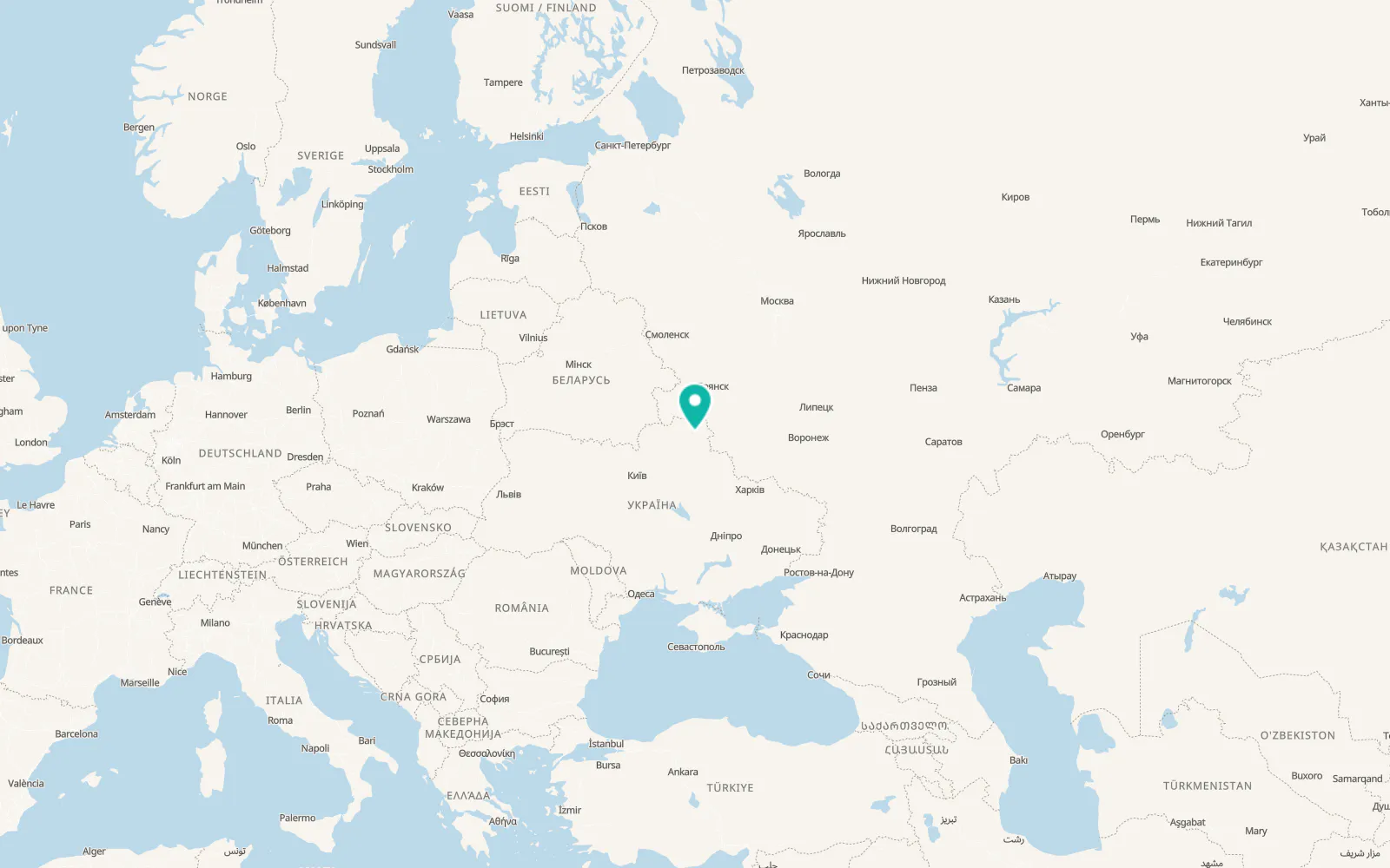 Map of Voronizh