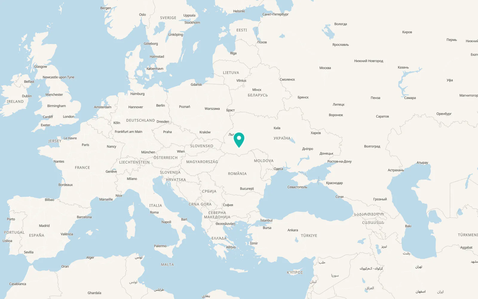 Map of Yabluniv