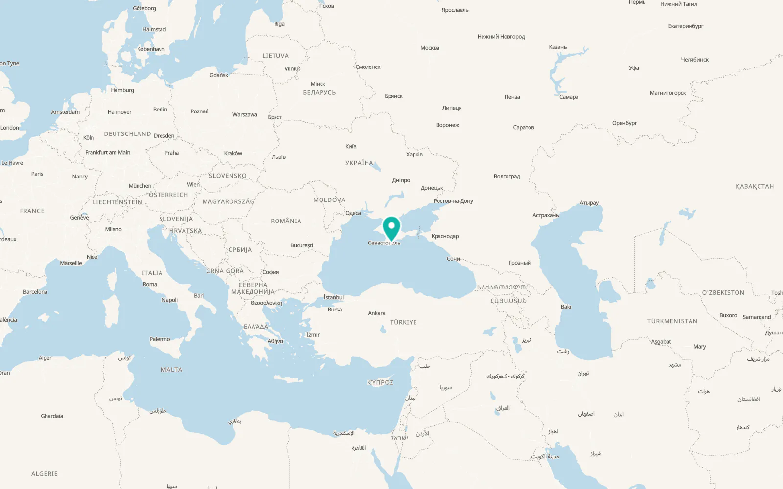 Map of Yalta