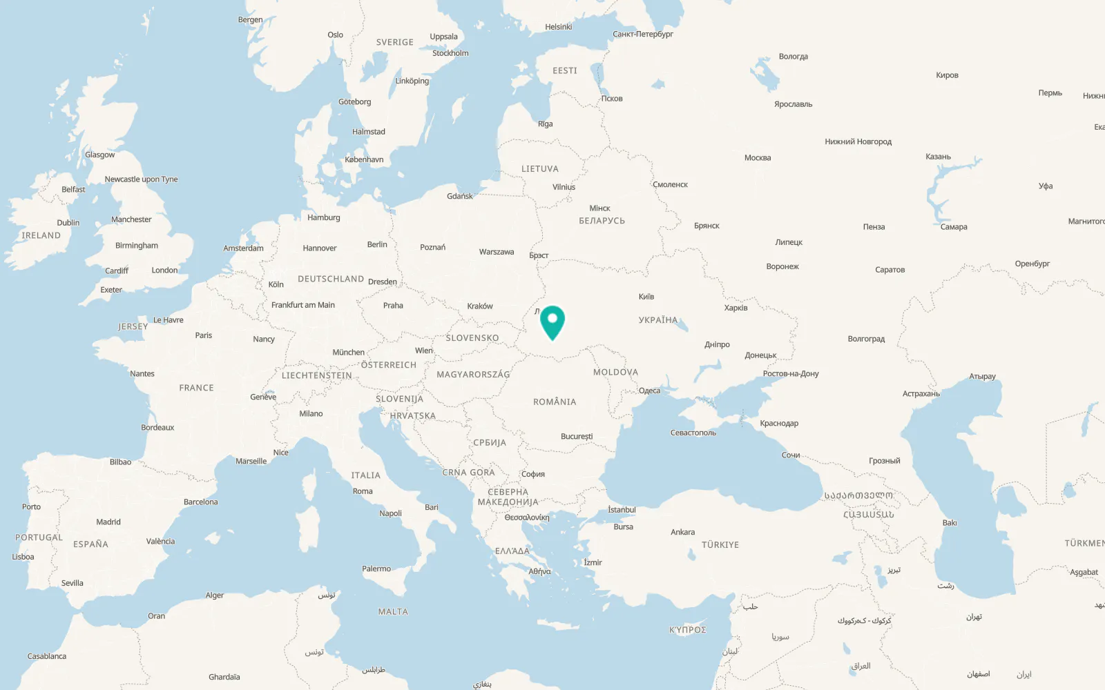 Map of Yaremche