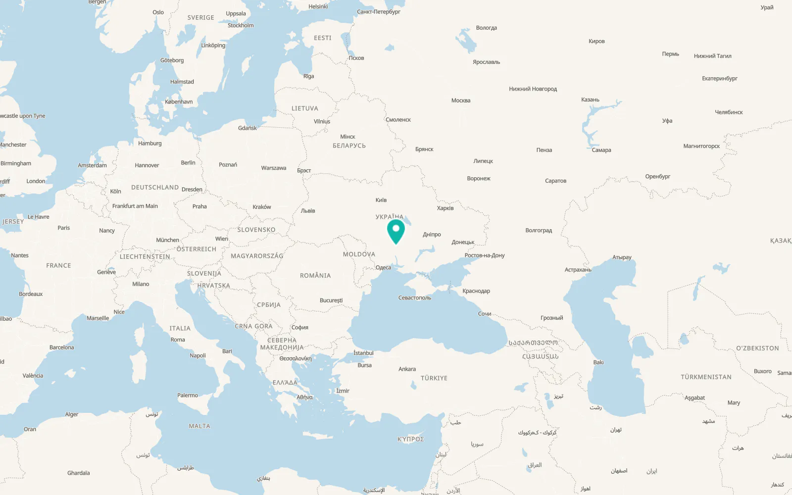 Map of Yelanets