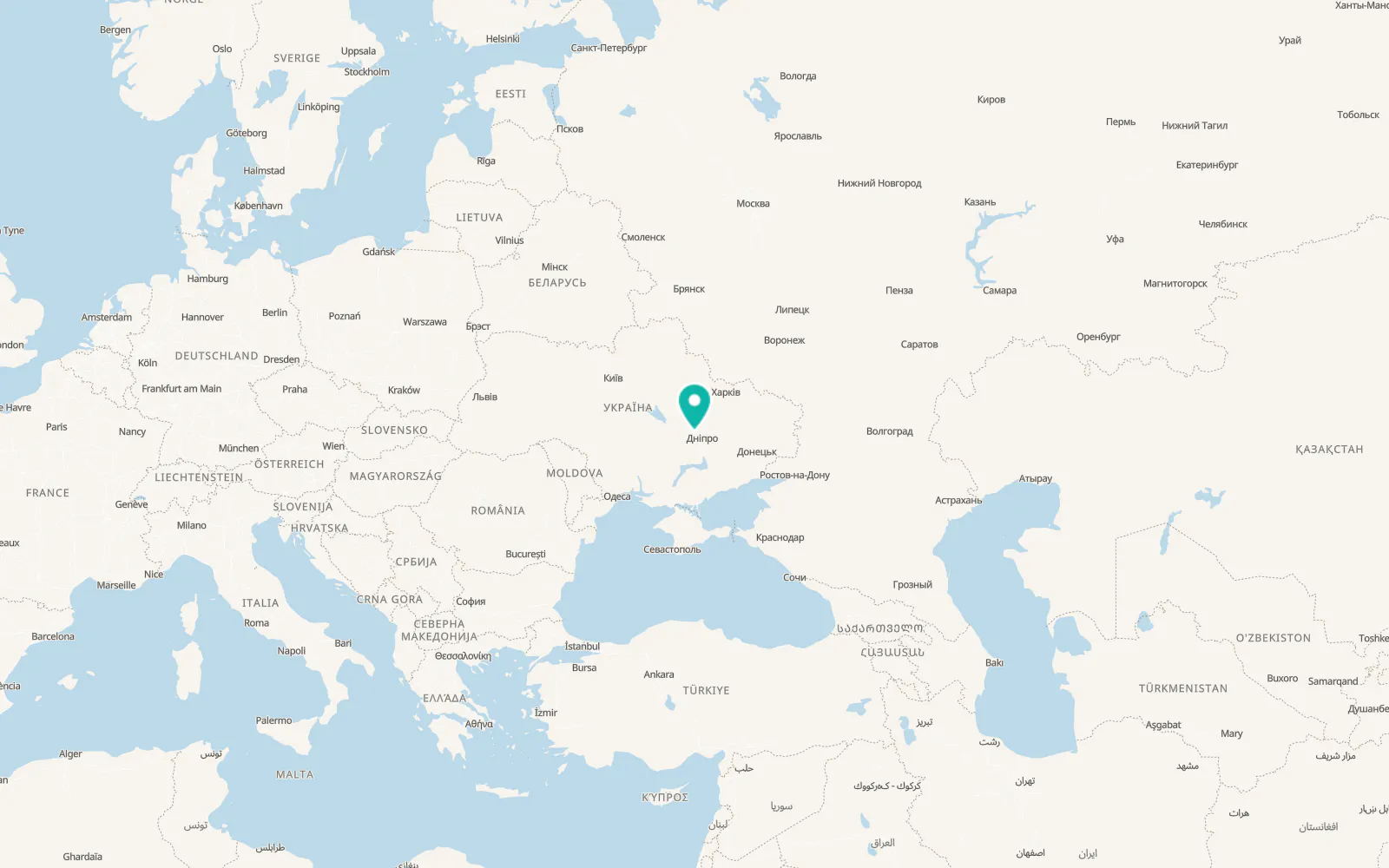 Map of Yelyzavetivka