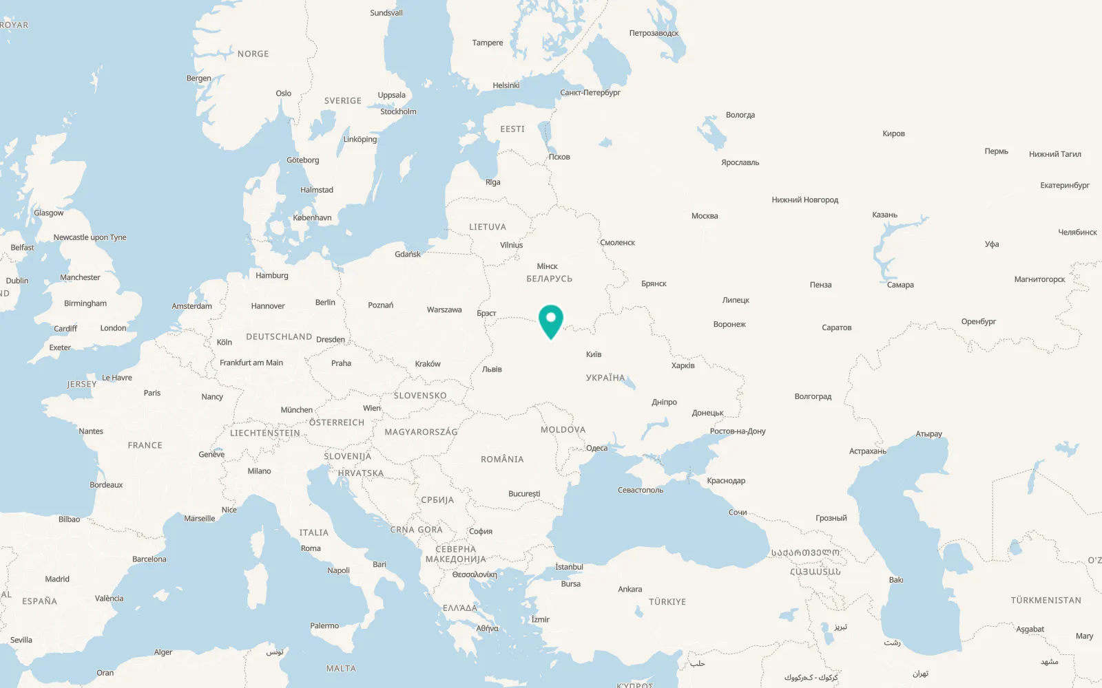 Map of Yemilchyne