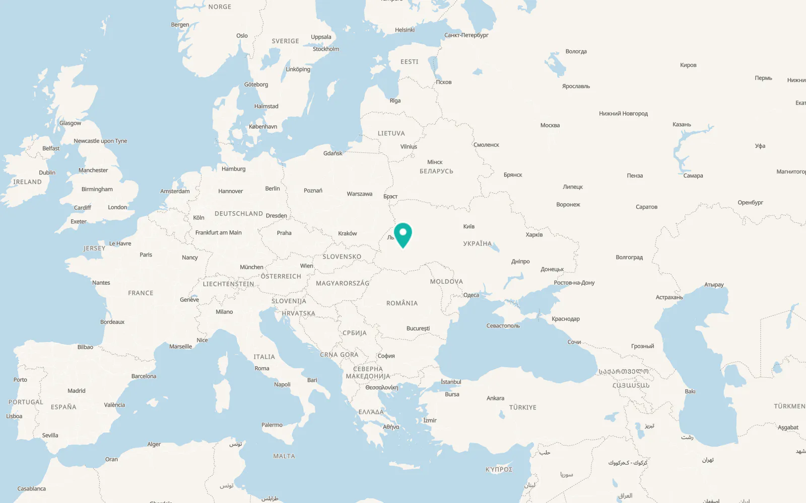 Map of Yezupil