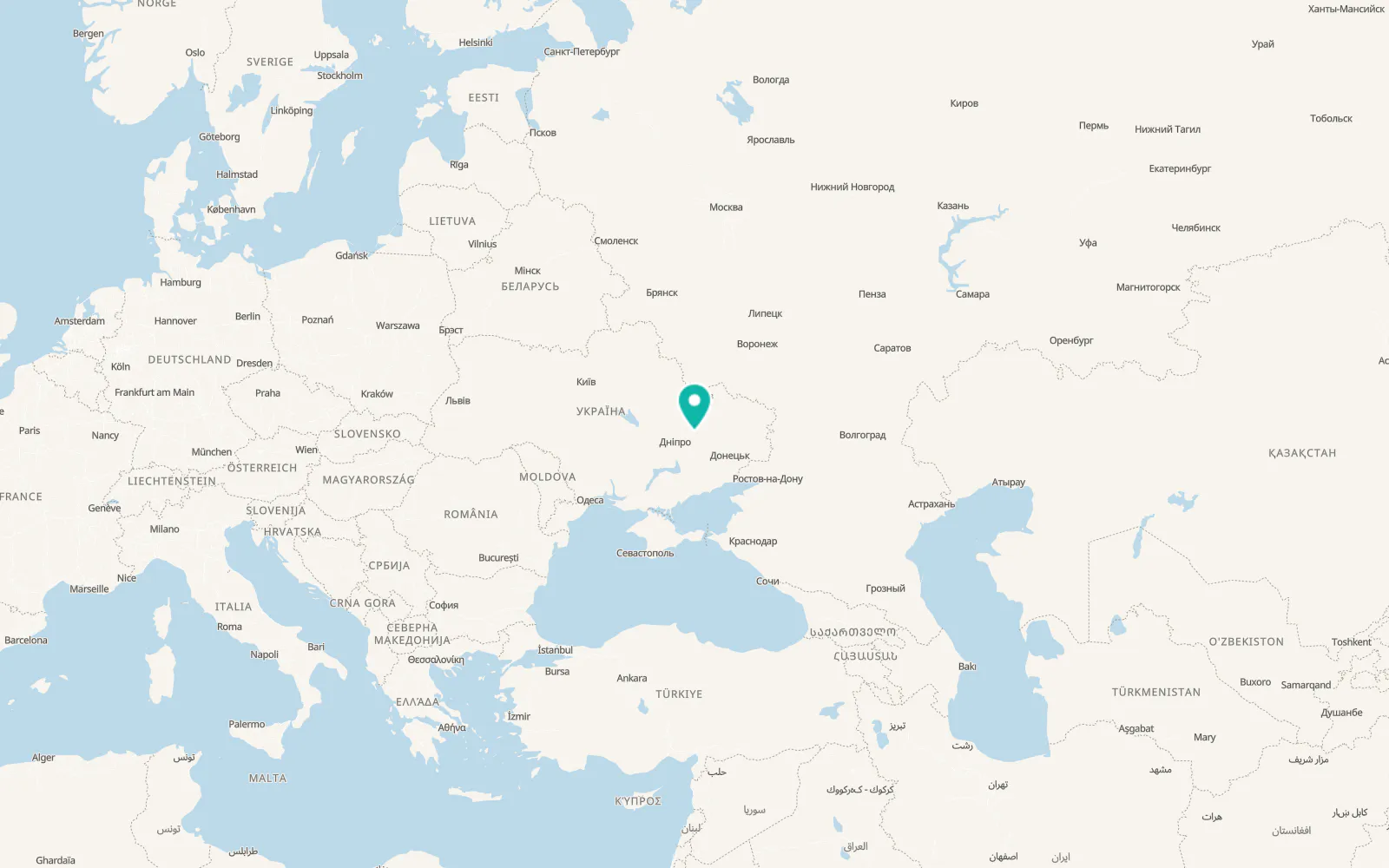 Map of Yuryivka