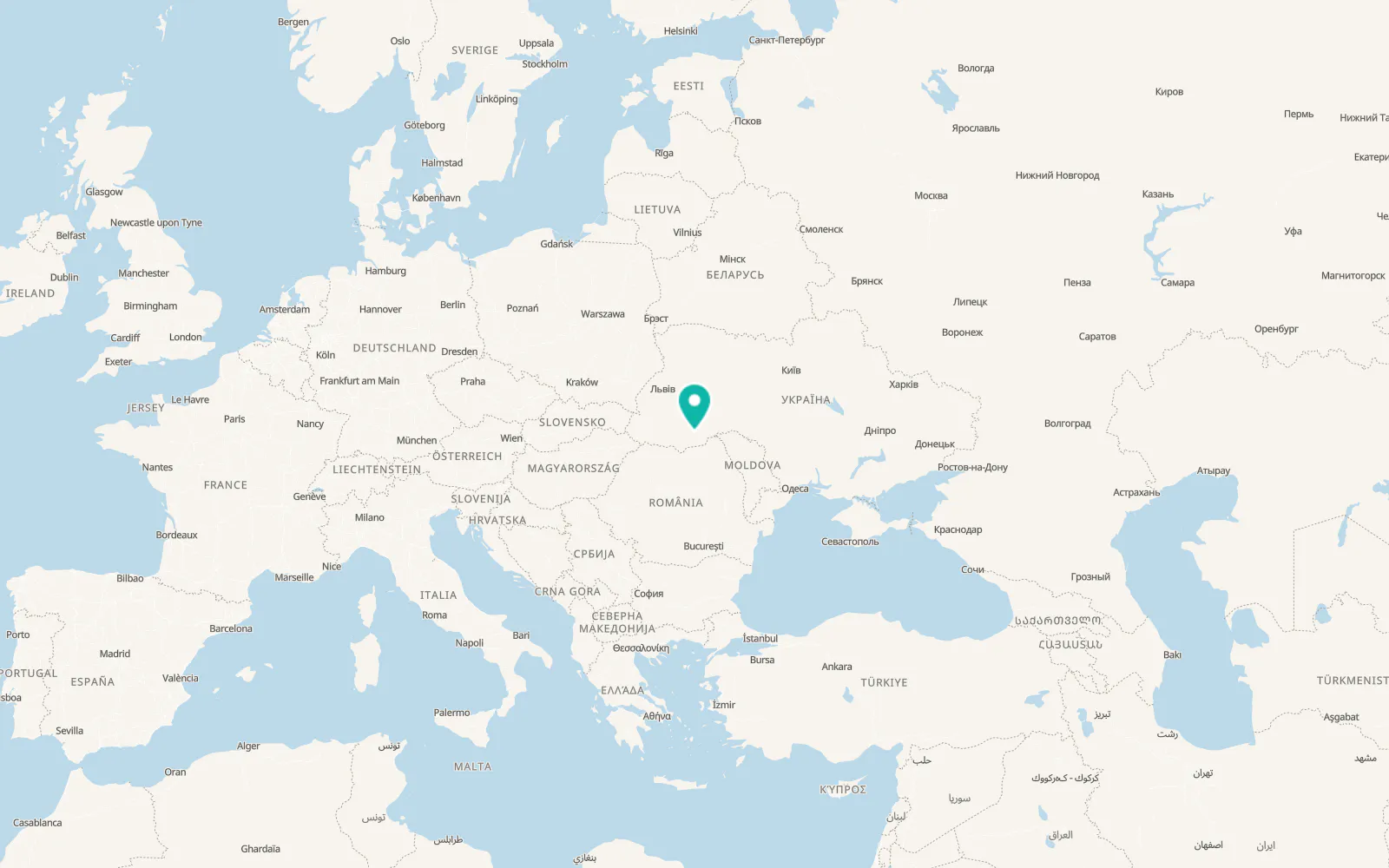 Map of Zeleniv