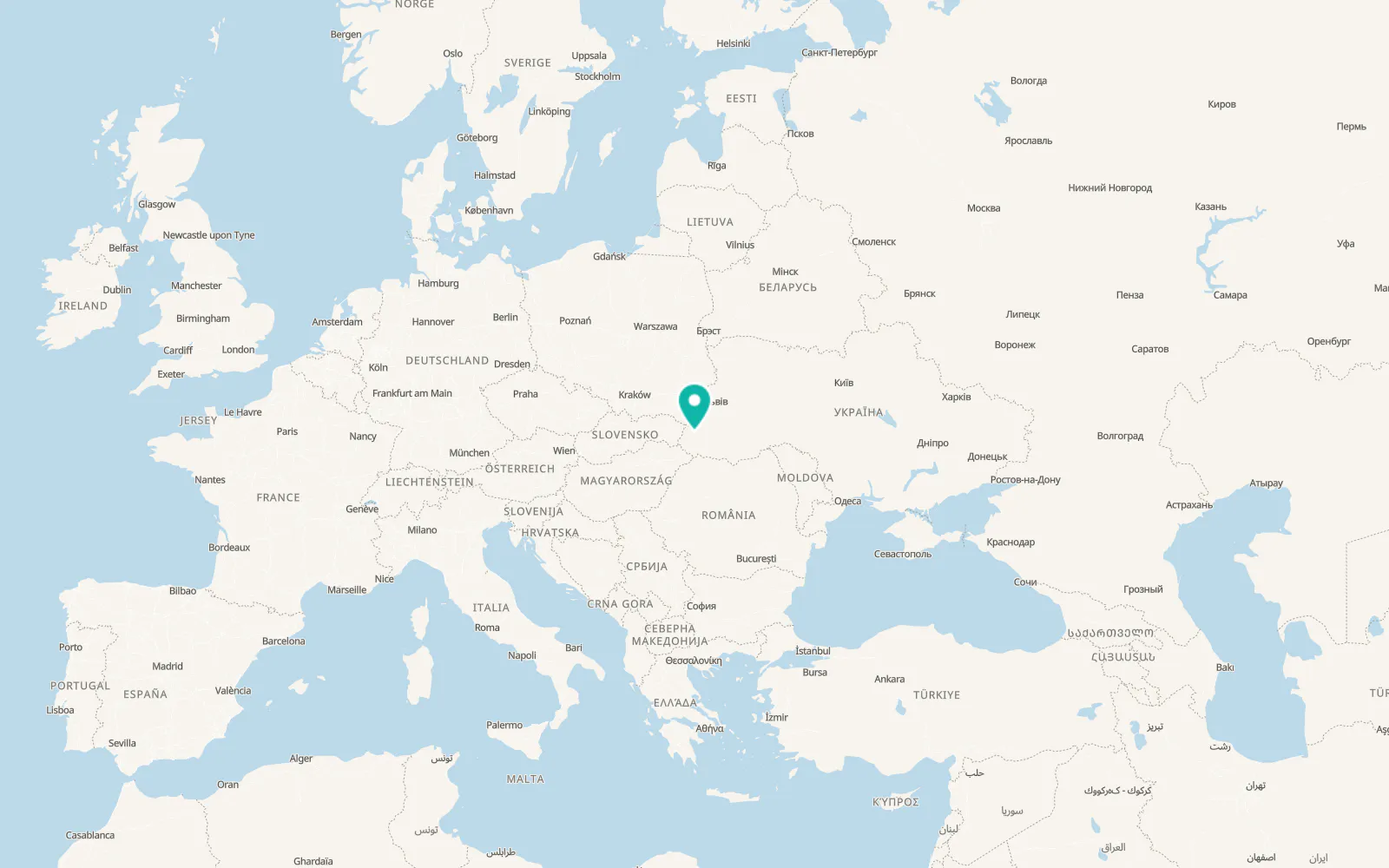 Map of Zhdeniyevo