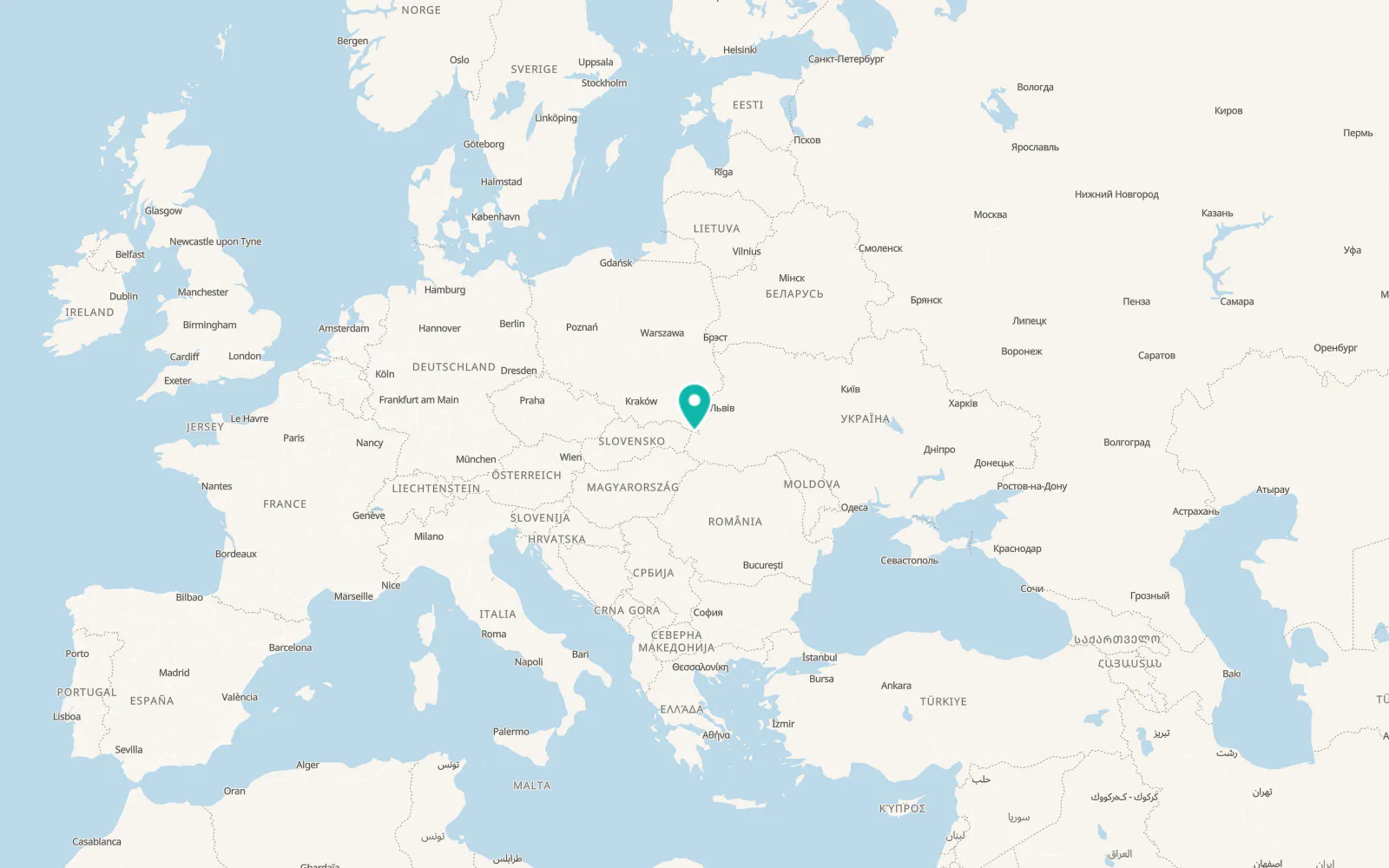 Map of Zhornava