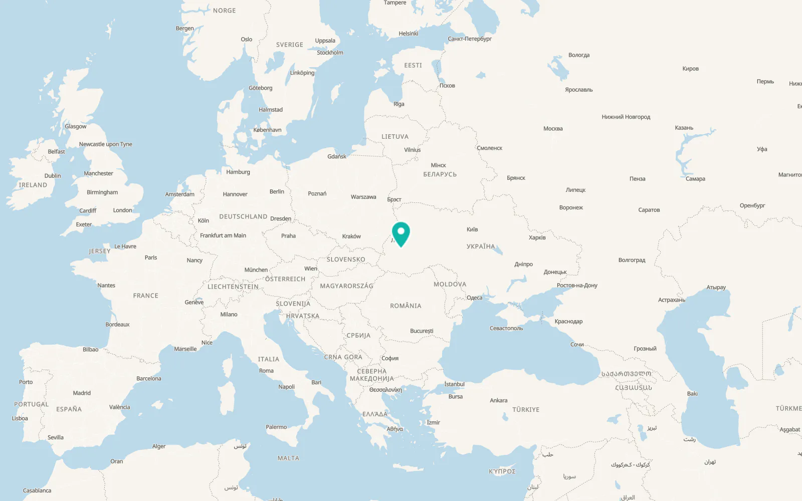 Map of Zhuravno