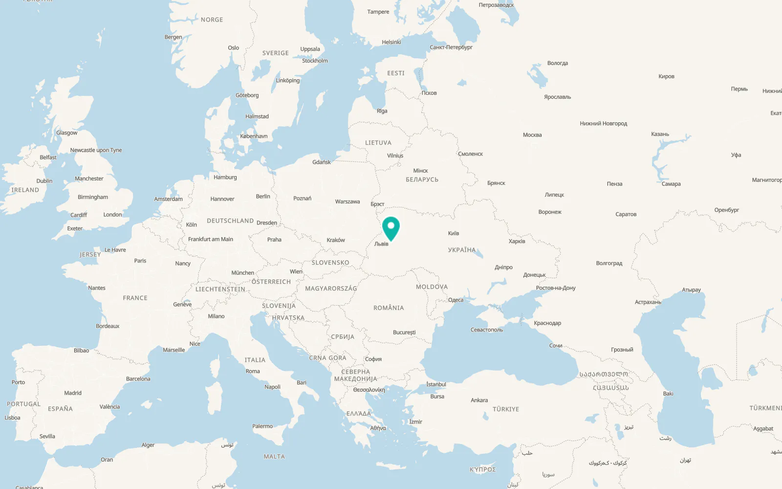 Map of Zolochiv