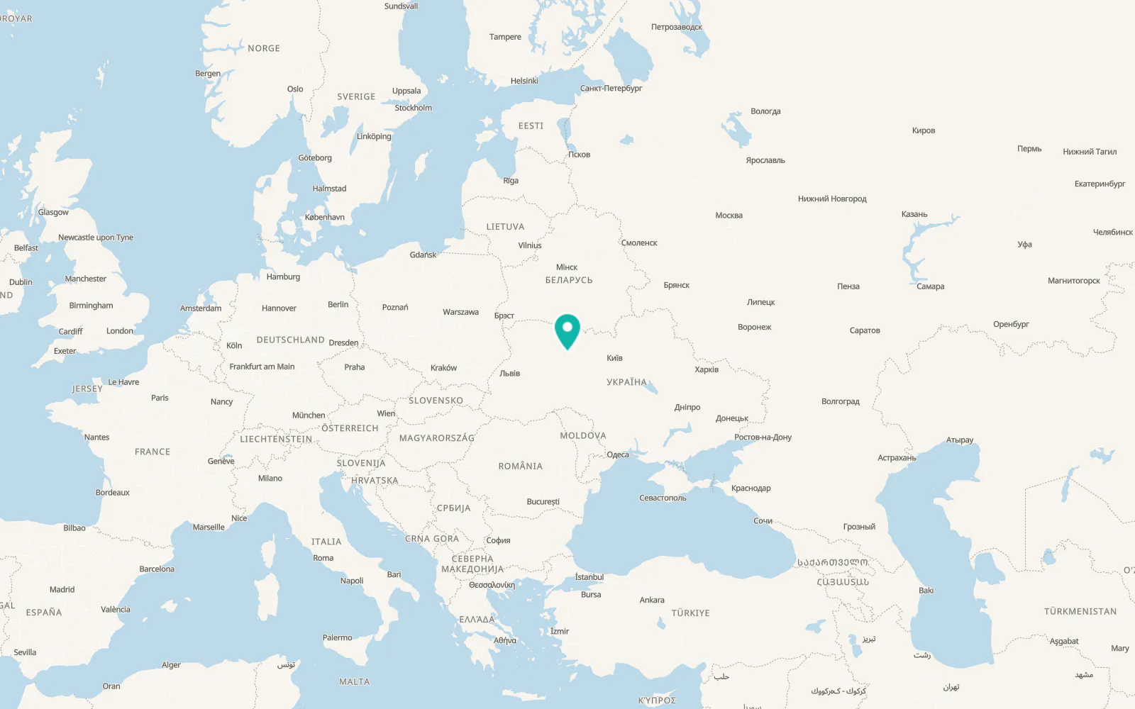 Map of Zvyahel