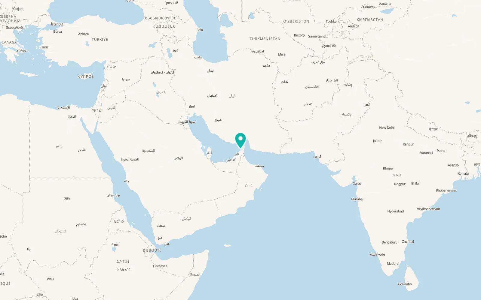 Map of Al Jazīrah al Ḩamrā’