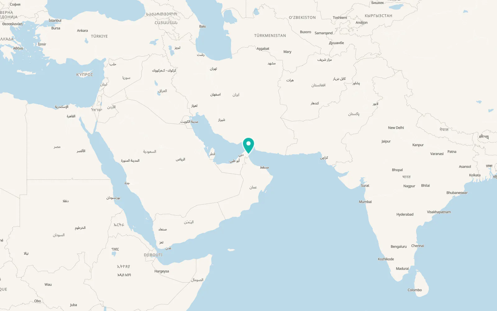 Map of Fujairah