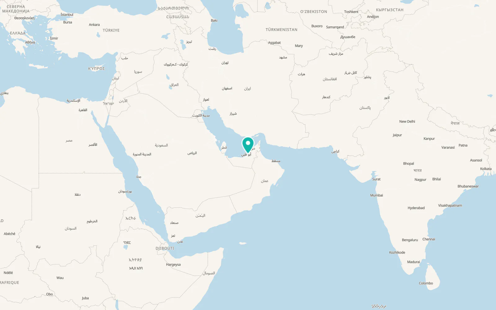 Map of Shakhbout City