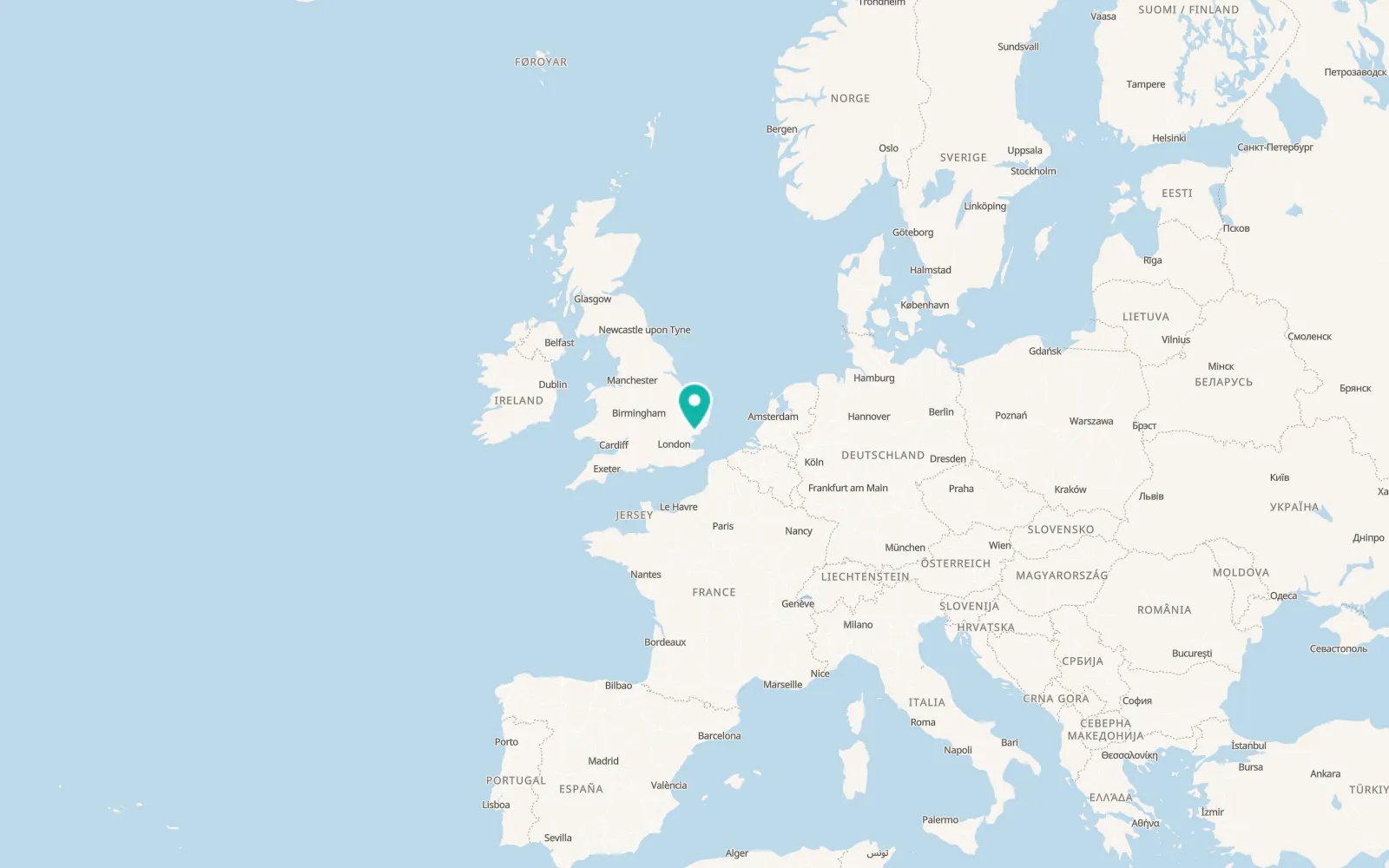 Map of Abberton